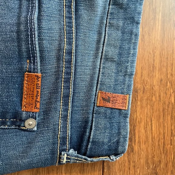 7 For All Mankind Skinny Bootcut dark blue jeans 28 - Picture 3 of 4